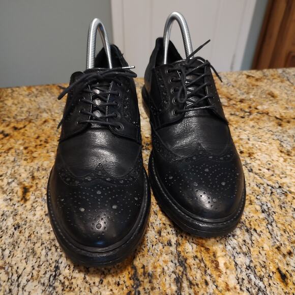 Gravitypope Black Leather Brogue Shoes, US 7 EU 39, Made in Italy - Picture 8 of 12